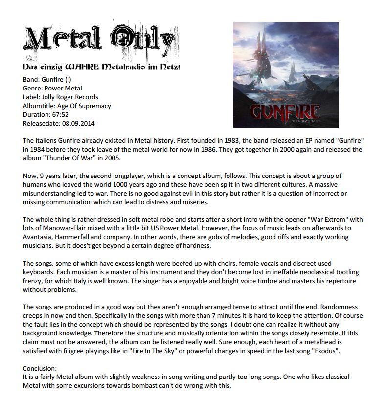 Metal Only - Age Of Supremacy - read